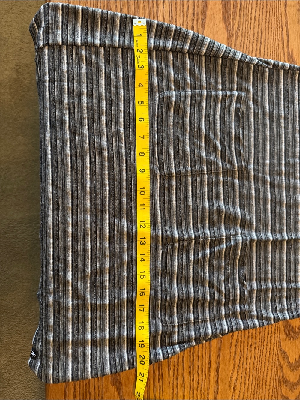 Smartwool Gray Striped Short-Sleeve Dress—Size Medium - Picture 9 of 9